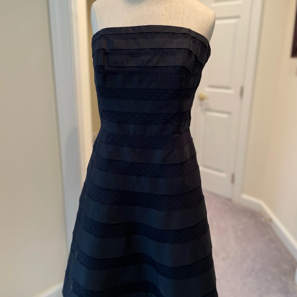 White House Black Market Strapless Black Cocktail Dress Size 8